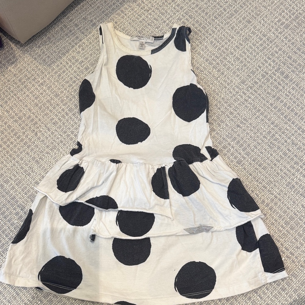 Chic Black Polka Dot Kids Dress